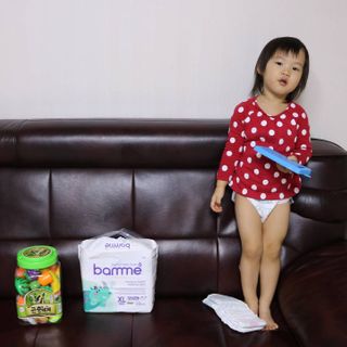 오브맘 밤 프리미엄 아기 기저귀 팬티형 밴드형 — 5점을 준 리뷰어가 2020년 12월 올린 사용 사진