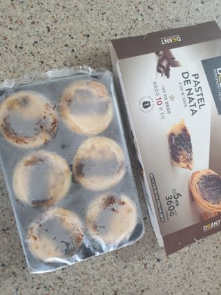디앙뜨 포르투갈 에그타르트 오리지널 맛+패션후르츠+초콜릿타르트 맛 중 택1 — 5점을 준 리뷰어가 2021년 7월 올린 사용 사진