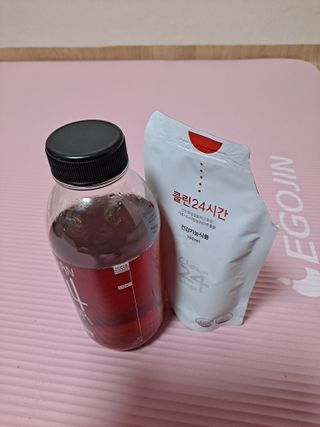 클린24시간 1BOX(5포) + 전용보틀(500ml) — 4점을 준 리뷰어가 2023년 2월 올린 사용 사진