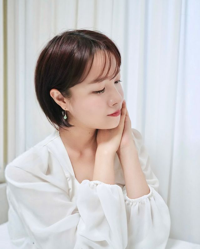 [윙블링] 14k 골드필드 누르 천연석 드롭 귀걸이 리뷰 사진