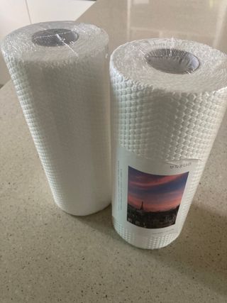 부직포나라 중금속유해물질ZERO 뜯어쓰는 주방 일회용수세미 60매 2매 — 5점을 준 리뷰어가 2022년 8월 올린 사용 사진