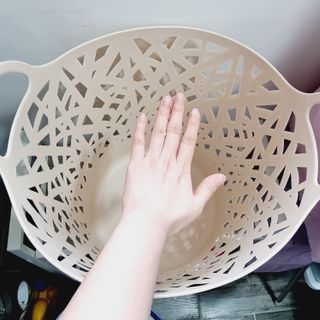 올맘 빨래바구니 2P 아이보리/브라운/스카이블루 — 4점을 준 리뷰어가 2021년 8월 올린 사용 사진