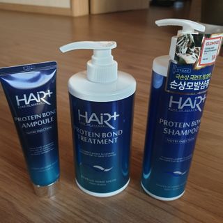 헤어플러스 단백질탈모샴푸 500ml+단백질본드앰플 145ml — 5점을 준 리뷰어가 2021년 3월 올린 사용 사진