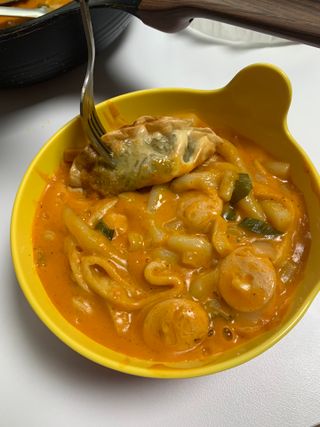 [푸딩팩토리] 로제누들떡볶이 500g / 까르보나라크림누들떡볶이 500g — 5점을 준 리뷰어가 2022년 7월 올린 사용 사진