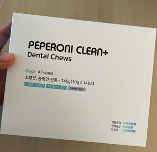 페페로니 2종 세트 클린플러스 덴탈껌 치킨+덕 — 4점을 준 리뷰어가 2021년 8월 올린 사용 사진