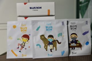 [블루 본 아이노우] 유아용 컬러마스크 40 PCS SET 2중 택 1 — 4.5점을 준 리뷰어가 2021년 5월 올린 사용 사진