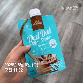 달달슬림쉐이크 프리 (릴스) 달달슬림 맛있는 단백질 쉐이크 파우치 다이어트 식사대용 프로틴 파우더 보충제 — 5점을 준 리뷰어가 2025년 8월 올린 사용 사진