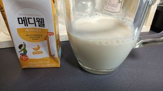 메디웰 페디아드링크 미니 바나나맛 — 5점을 준 리뷰어가 2022년 8월 올린 사용 사진