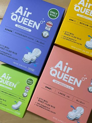 에어퀸 뉴브레스 유기농 생리대 4종 (팬티라이너 20P + 중형 10P + 대형 10P + 오버나이트 8P)_체험단 — 5점을 준 리뷰어가 2024년 8월 올린 사용 사진