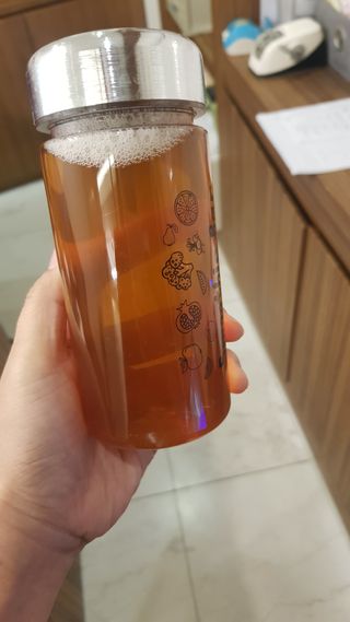 뉴트리션팩토리 하드코어버닝티 오리지널 — 5점을 준 리뷰어가 2021년 10월 올린 사용 사진