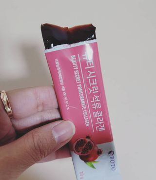 보뚜 슈퍼푸드 뷰티 시크릿 석류 콜라겐 젤리스틱 15포 — 5점을 준 리뷰어가 2021년 12월 올린 사용 사진