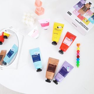 쿤달 BT21 시어버터 앤 마카다미아 퓨어 핸드크림 50ml 7구 기프트 세트 — 5점을 준 리뷰어가 2021년 3월 올린 사용 사진