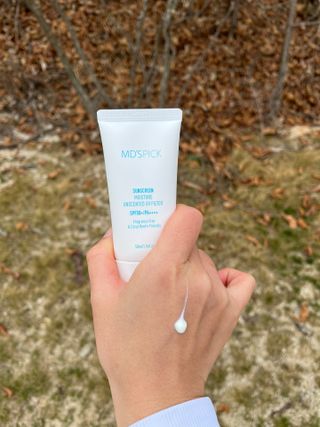 엠디스픽 무향자차 수분 선크림 PSF50+ PA++++ 50ml — 5점을 준 리뷰어가 2023년 3월 올린 사용 사진