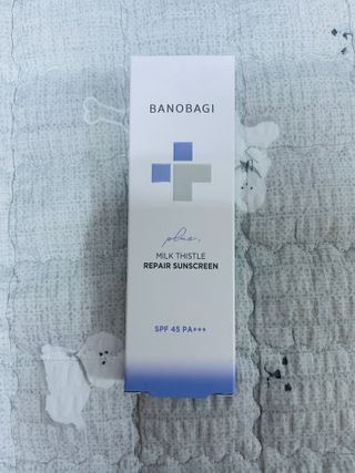바노바기 코스메틱 바노바기 밀크씨슬 리페어 시카 선스크린 플러스 50ml — 5점을 준 리뷰어가 2023년 3월 올린 사용 사진