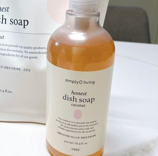 심플리오리빙 어니스트 주방세제 본품 500ml + 리필 900ml (코코넛향) — 5점을 준 리뷰어가 2022년 6월 올린 사용 사진