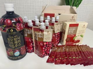 자연에온 몽모랑시 타트체리 3종 세트 구성 - 저분자콜라겐젤리, NFC 착즙주스 — 5점을 준 리뷰어가 2021년 7월 올린 사용 사진