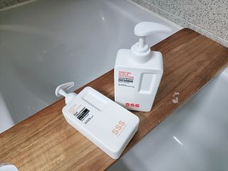 트리플에스 탈모 샴푸 580ml + 실크 트리트먼트 580ml — 5점을 준 리뷰어가 2021년 5월 올린 사용 사진