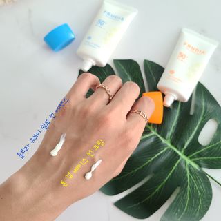 [후르디아] 혼합자차 선 에센스+톤업 선크림 2종 — 5점을 준 리뷰어가 2021년 6월 올린 사용 사진