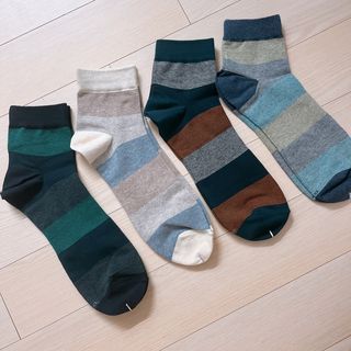 [사이즈가 있는 양말 필로이] 큰 발, 작은 발을 위하여_남자 인디고 발목 양말 4족_남자【 S, XL 】 — 5점을 준 리뷰어가 2022년 5월 올린 사용 사진