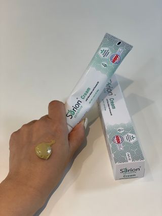 건선/아토/습진/민감성 피부 천연보습진정크림 소리온 크림 & 센시티브 크림 50g — 4점을 준 리뷰어가 2022년 1월 올린 사용 사진