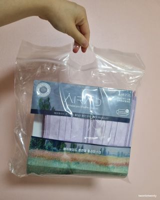에어에이드 컬러 덴탈 마스크 — 5점을 준 리뷰어가 2021년 8월 올린 사용 사진