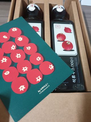 [바이윙클] 페르시아 유기농 석류 착즙주스 750ml 2병 + 선물박스 세트 — 5점을 준 리뷰어가 2022년 2월 올린 사용 사진