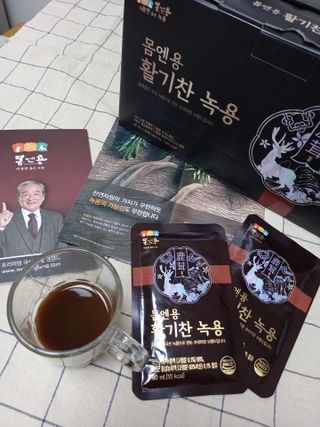 [몸엔용] 몸엔용 판매 1위 녹용 가성비 갑, 활기찬녹용 30포 — 5점을 준 리뷰어가 2021년 11월 올린 사용 사진