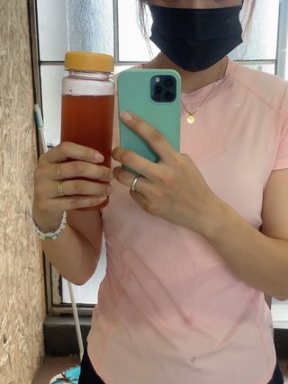뉴트리션팩토리 하드코어버닝티 오리지널 — 5점을 준 리뷰어가 2021년 8월 올린 사용 사진