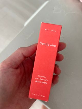 스킨큐어 산다화 카멜리아 안티 링클 멀티밤 — 5점을 준 리뷰어가 2023년 10월 올린 사용 사진