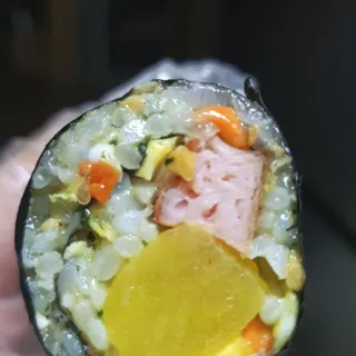 해풀잎 누구나 김밥*1ea [(혼합야채 35g *1ea,  김밥김 (5g, 5ea),  양념간장 (6g, 5ea), 참기름(5g, 2ea)] — 5점을 준 리뷰어가 2022년 7월 올린 사용 사진