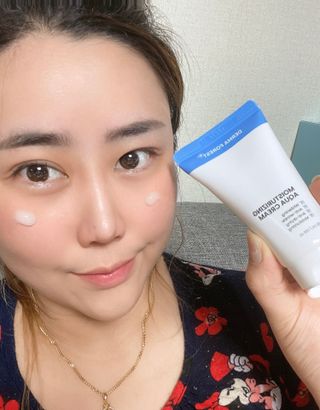 더마포레스트 모이스처라이징 아쿠아크림 / 수분크림 히알루론산 펩타이드 보습 미백 주름개선 — 5점을 준 리뷰어가 2021년 7월 올린 사용 사진