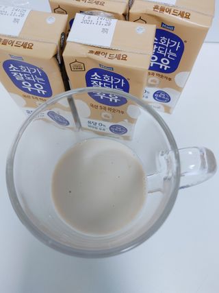 소화가 잘되는 우유 국산 5곡 미숫가루 — 5점을 준 리뷰어가 2021년 9월 올린 사용 사진