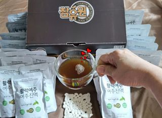 참유원 특허제조 활력 여주진액 여주즙 50포 — 5점을 준 리뷰어가 2022년 3월 올린 사용 사진