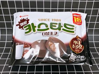롯데제과 까망카스타드 더블초코 — 4.5점을 준 리뷰어가 2021년 5월 올린 사용 사진