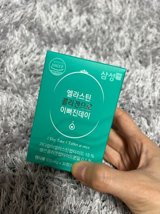 체인미 엘라스틴 콜라겐으로 이뻐진데이 500mg x 30정 — 4점을 준 리뷰어가 2021년 12월 올린 사용 사진