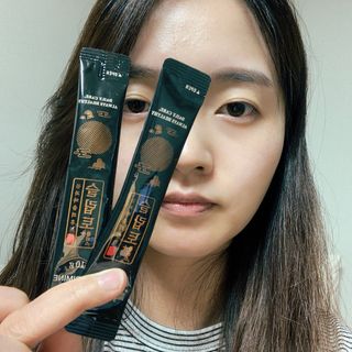프리마인 자체 기업부설 연구소에서 찾아낸 건강한 수면의 비밀.  슬립토 플러스 30포 — 3점을 준 리뷰어가 2021년 10월 올린 사용 사진