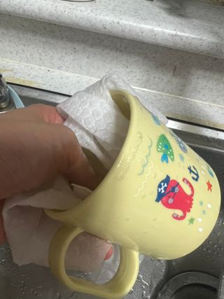부직포나라 중금속유해물질ZERO 뜯어쓰는 주방 일회용수세미 60매 2매 — 5점을 준 리뷰어가 2022년 9월 올린 사용 사진