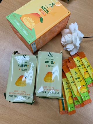 비타앤C 레몬맛, 망고맛 — 3.5점을 준 리뷰어가 2021년 7월 올린 사용 사진