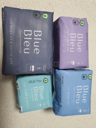 블루블루 유기농 순면 커버 생리대 — 5점을 준 리뷰어가 2021년 2월 올린 사용 사진