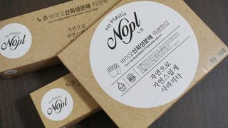 노플(NOPL) 노플 친환경 바이오 산화 생분해  항균 일회용 위생 비닐장갑 100매 + 지퍼백 소형, 대형 — 5점을 준 리뷰어가 2021년 10월 올린 사용 사진