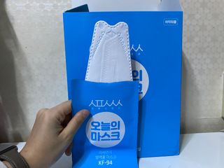 [심폐소생소] KF94 오늘의 마스크 대형 — 5점을 준 리뷰어가 2021년 11월 올린 사용 사진