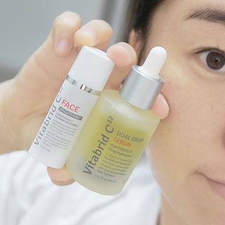 Free [비타브리드]피부를 위한 비타민C 조합! 비타브리드C12 듀얼 드롭 세럼&페이스 브라이트닝+ — 5점을 준 리뷰어가 2023년 10월 올린 사용 사진
