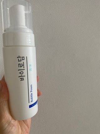 [바이로담] 저자극 약산성버블 폼 폼클렌징 150ml — 5점을 준 리뷰어가 2021년 3월 올린 사용 사진