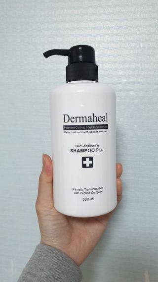 더마힐 헤어 컨디셔닝 샴푸 500ml 3종 중 택1 — 5점을 준 리뷰어가 2021년 3월 올린 사용 사진