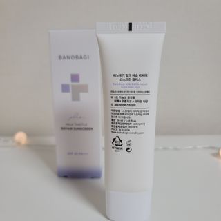 바노바기 코스메틱 바노바기 밀크씨슬 리페어 시카 선스크린 플러스 50ml — 4점을 준 리뷰어가 2023년 2월 올린 사용 사진