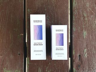 바노바기 코스메틱 바노바기 밀크 씨슬 리페어 세럼 30ml & 크림 50ml — 5점을 준 리뷰어가 2024년 4월 올린 사용 사진