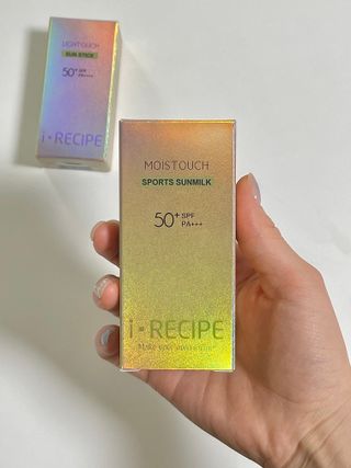 아이레시피 모이스트터치 스포츠 선밀크 50ml (SPF50+ PA+++) — 5점을 준 리뷰어가 2023년 2월 올린 사용 사진