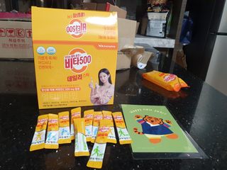광동제약 [광동] 비타500데일리스틱 70포X2개 + 뚱랑이엽서 + 쇼핑백 증정 — 5점을 준 리뷰어가 2022년 1월 올린 사용 사진