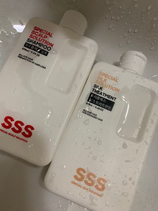 트리플에스 탈모 샴푸 275ml + 실크 트리트먼트 275ml — 5점을 준 리뷰어가 2021년 2월 올린 사용 사진