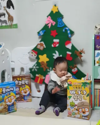 씨알푸드 뽀로로 시리얼 3종 — 5점을 준 리뷰어가 2022년 2월 올린 사용 사진